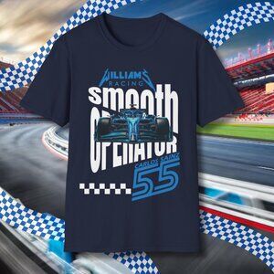 Williams Racing F1 Car T-Shirt, Formula 1 Fan Shirt, Carlos Sainz T-Shirt, Smoot